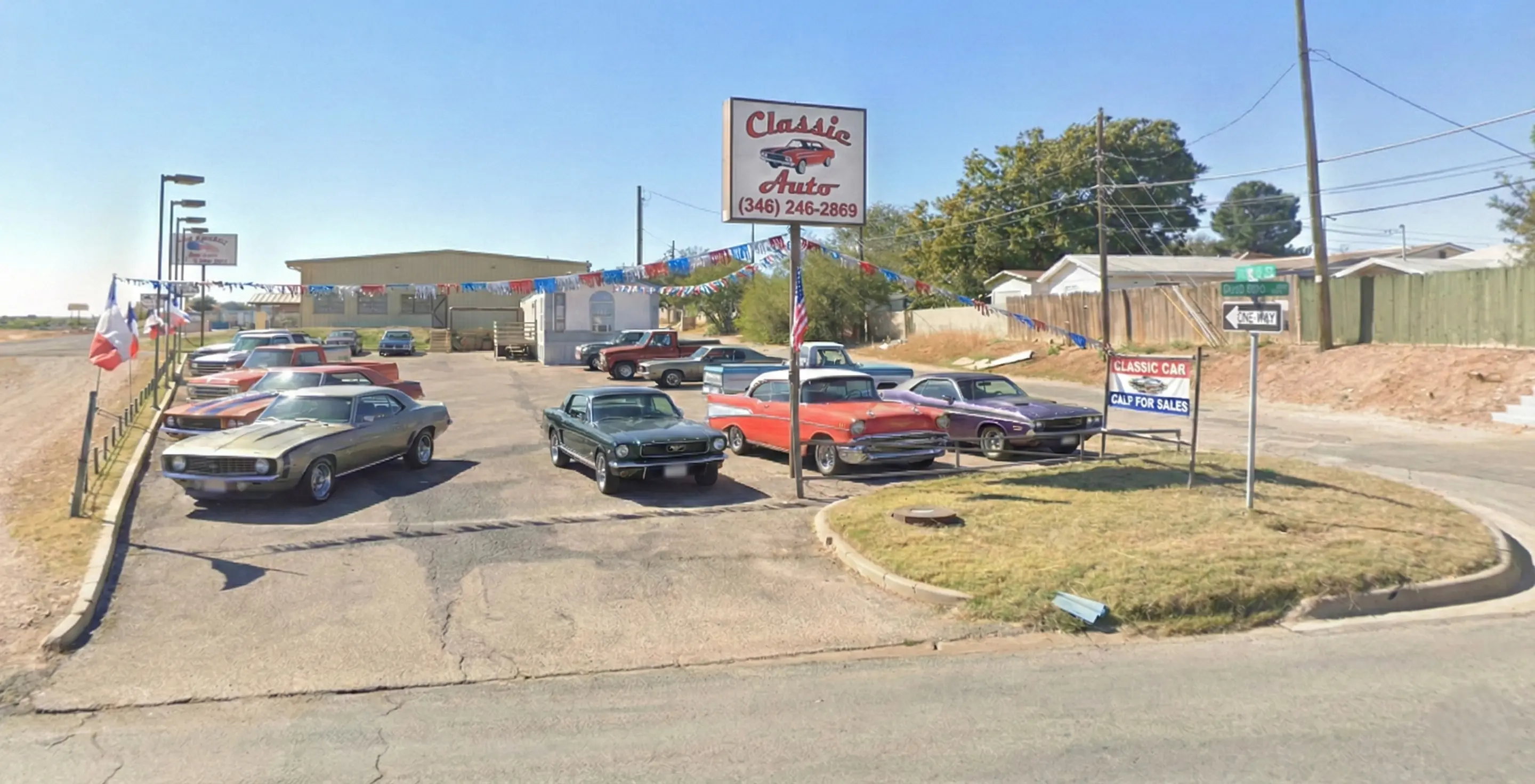 Classic cars showroom